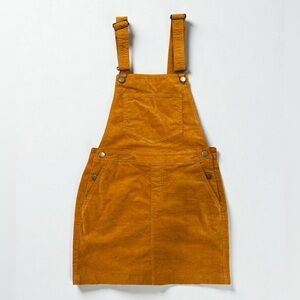 Forever 21 Mustard Corduroy Overall Dress
